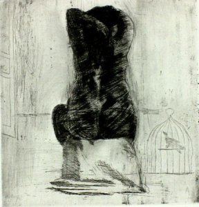 Desnudo De Mujer Tocándose El Pelo